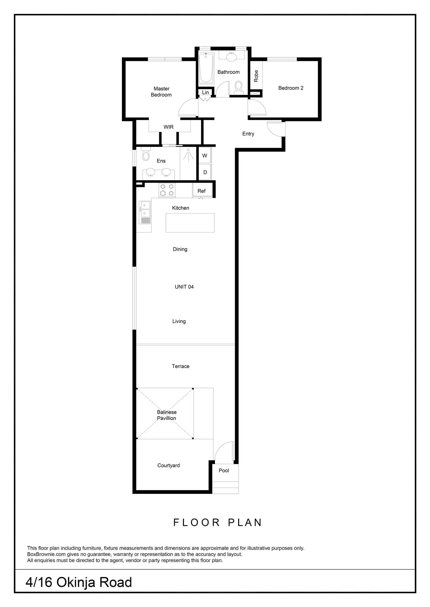 Floorplan of Homely unit listing, 4/16 Okinja Road, Alexandra Headland QLD 4572