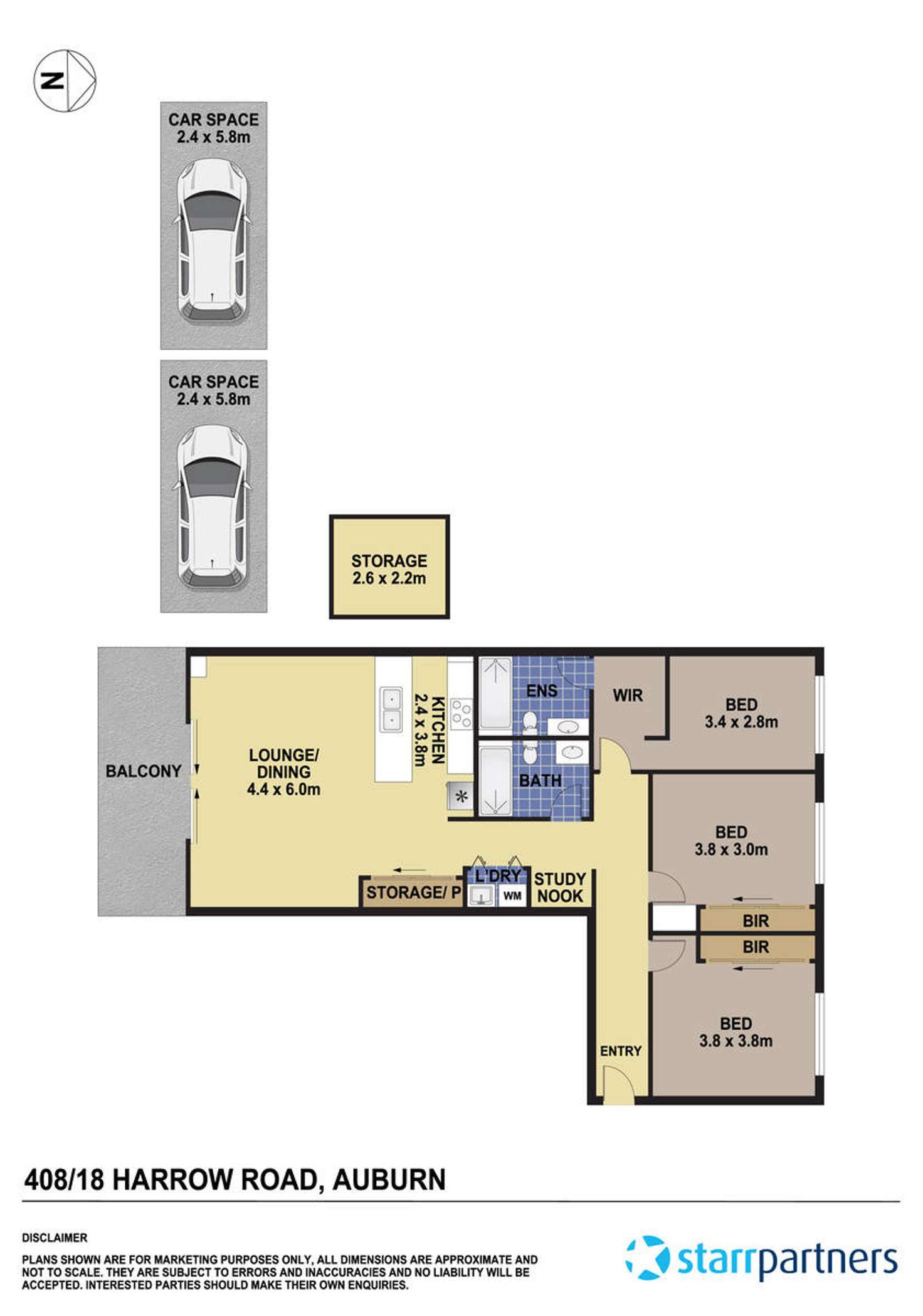 Floorplan of Homely unit listing, 408/18 Harrow Road, Auburn NSW 2144