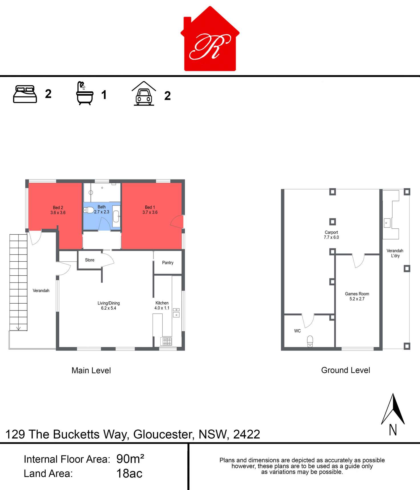 Floorplan of Homely lifestyle listing, 129 The Bucketts Way, Gloucester NSW 2422