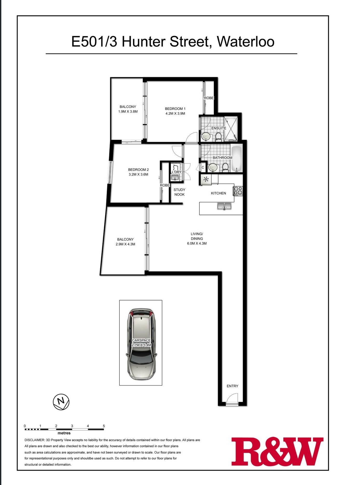 Floorplan of Homely apartment listing, E501/3 Hunter Street, Waterloo NSW 2017