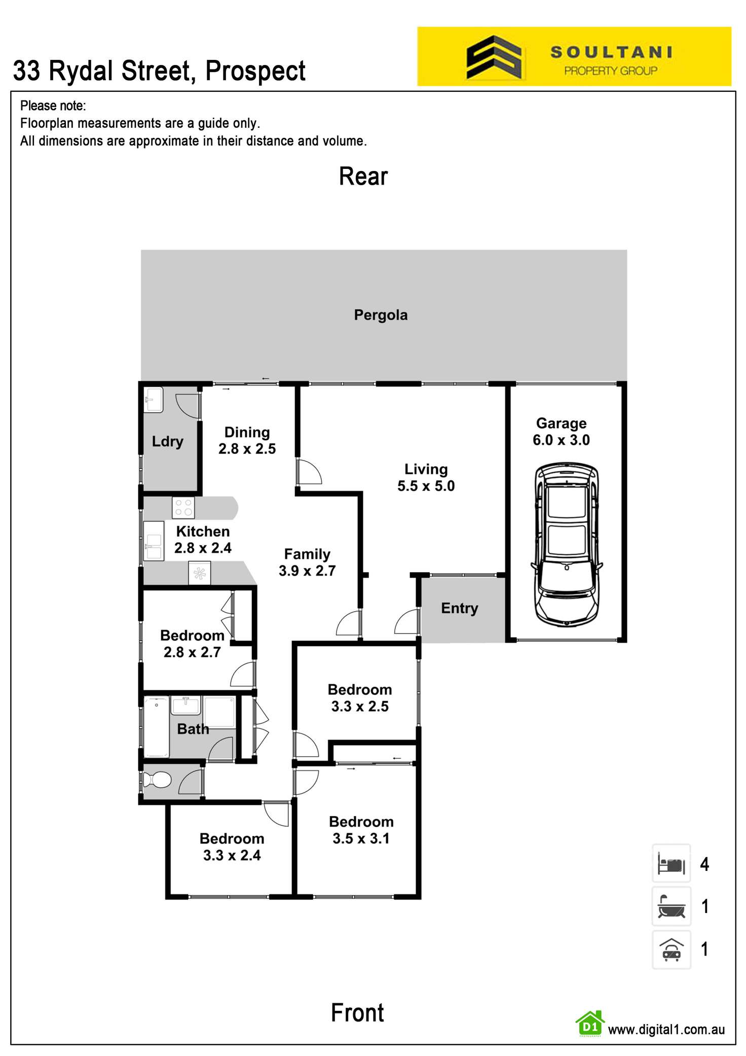 Floorplan of Homely house listing, 33 Rydal Street, Prospect NSW 2148