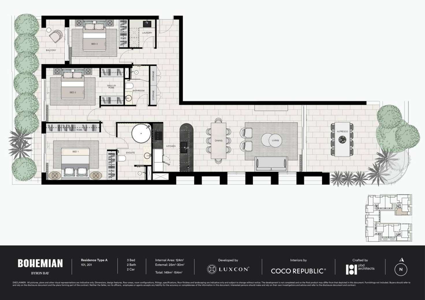 Floorplan of Homely apartment listing, Type A/90-96 Jonson Street, Byron Bay NSW 2481