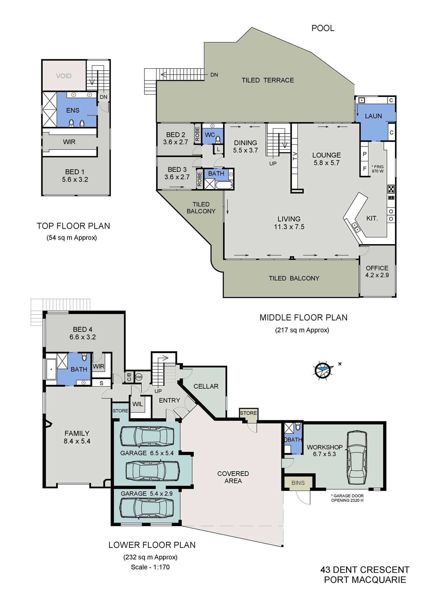 Floorplan of Homely house listing, 43 Dent Crescent, Port Macquarie NSW 2444