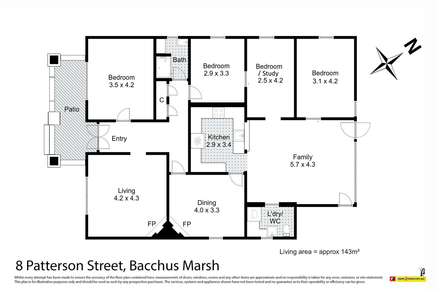 Floorplan of Homely house listing, 8 Patterson Street, Bacchus Marsh VIC 3340