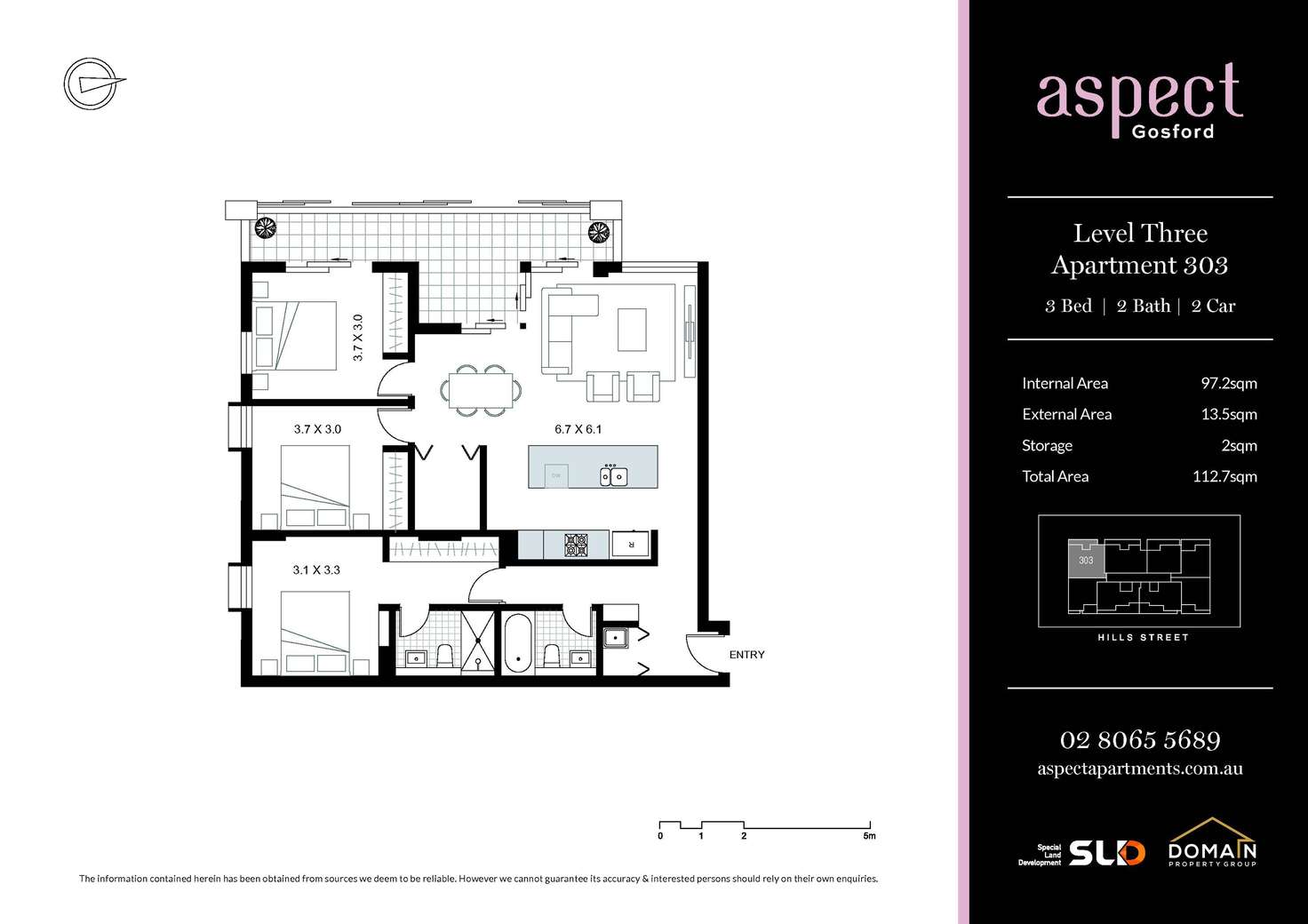 Floorplan of Homely apartment listing, 502/62 Hills Street, North Gosford NSW 2250