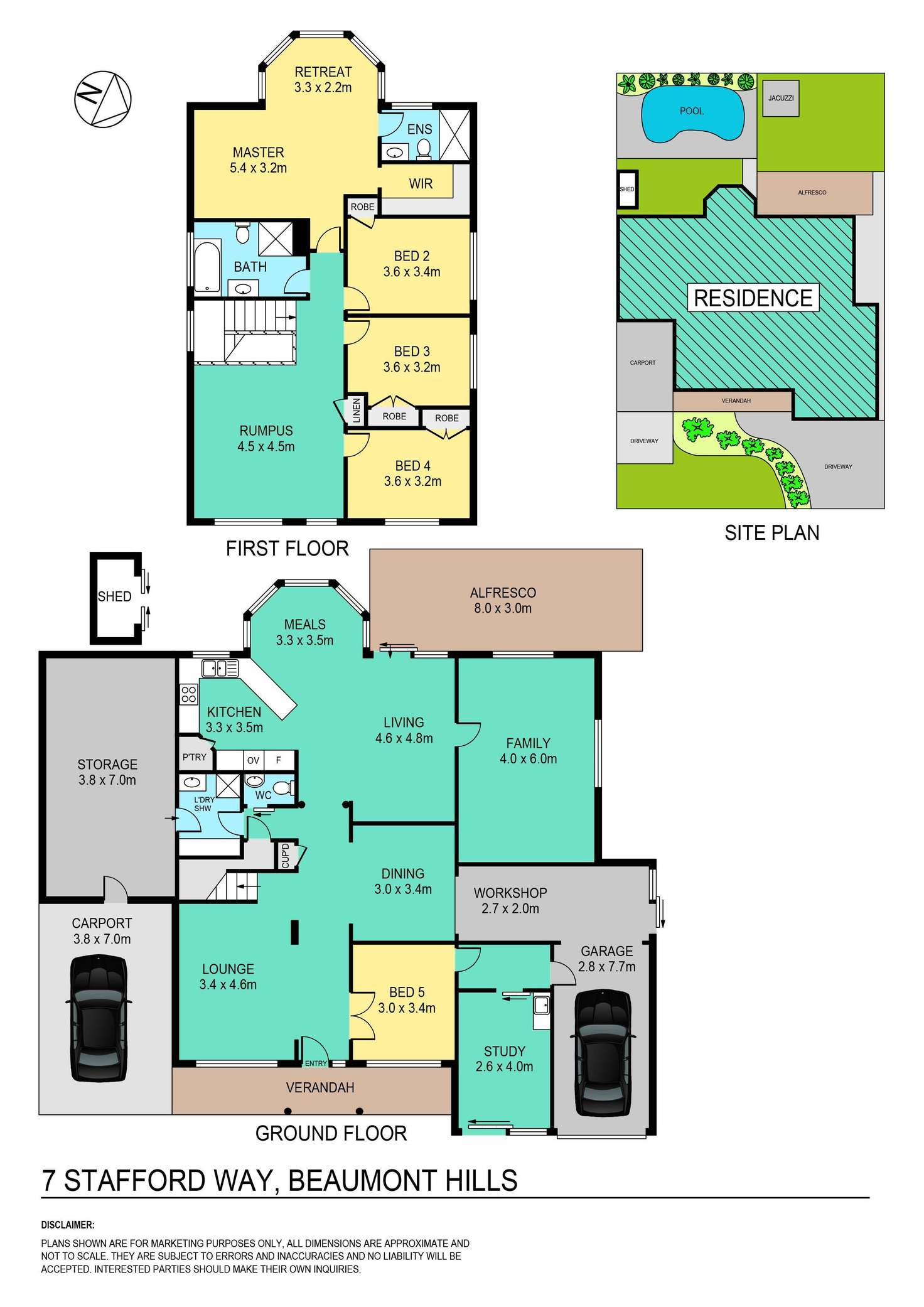 Floorplan of Homely house listing, 7 Stafford Way, Beaumont Hills NSW 2155