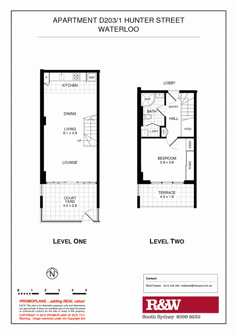 Floorplan of Homely apartment listing, D203/1 Hunter Street, Waterloo NSW 2017