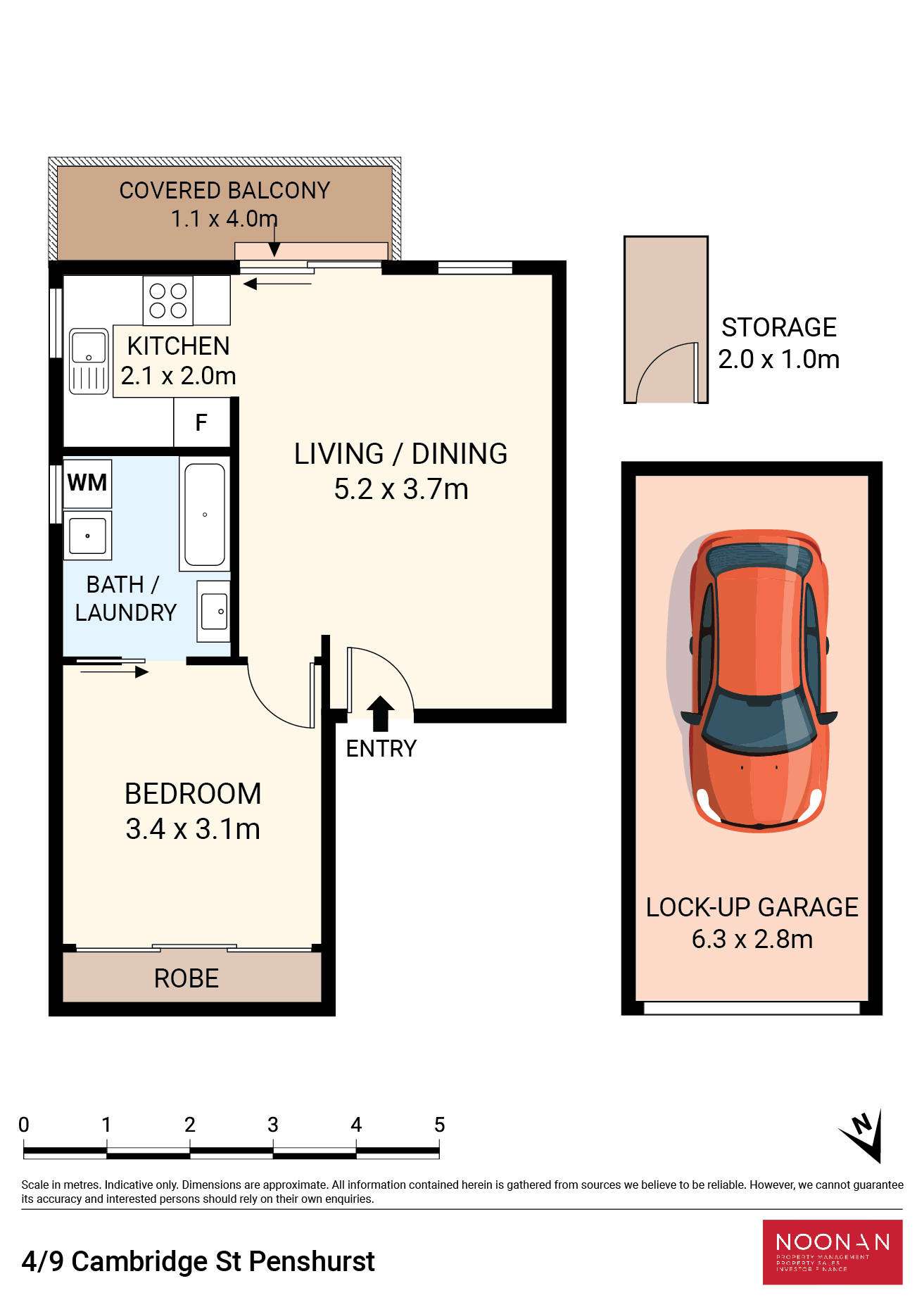 Floorplan of Homely unit listing, 4/9 Cambridge Street, Penshurst NSW 2222