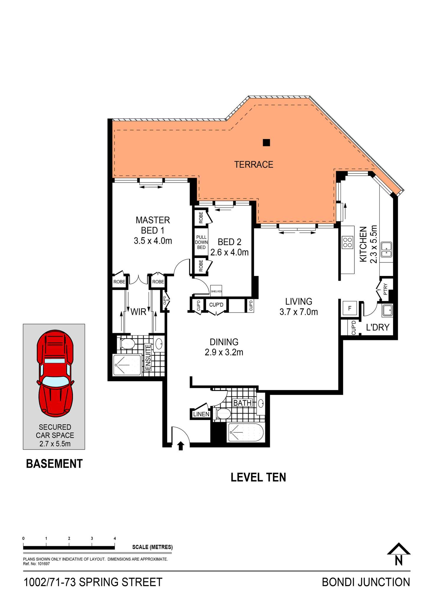 Floorplan of Homely unit listing, 1002/71-85 Spring Street, Bondi Junction NSW 2022