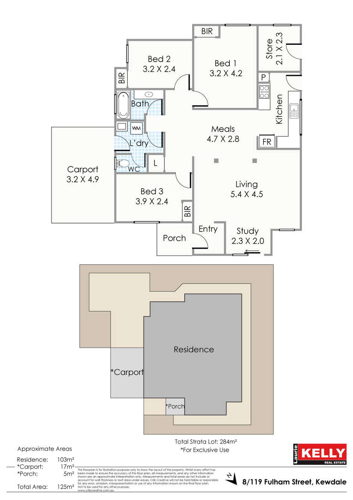 Floorplan of Homely villa listing, 8/119 Fulham Street, Kewdale WA 6105