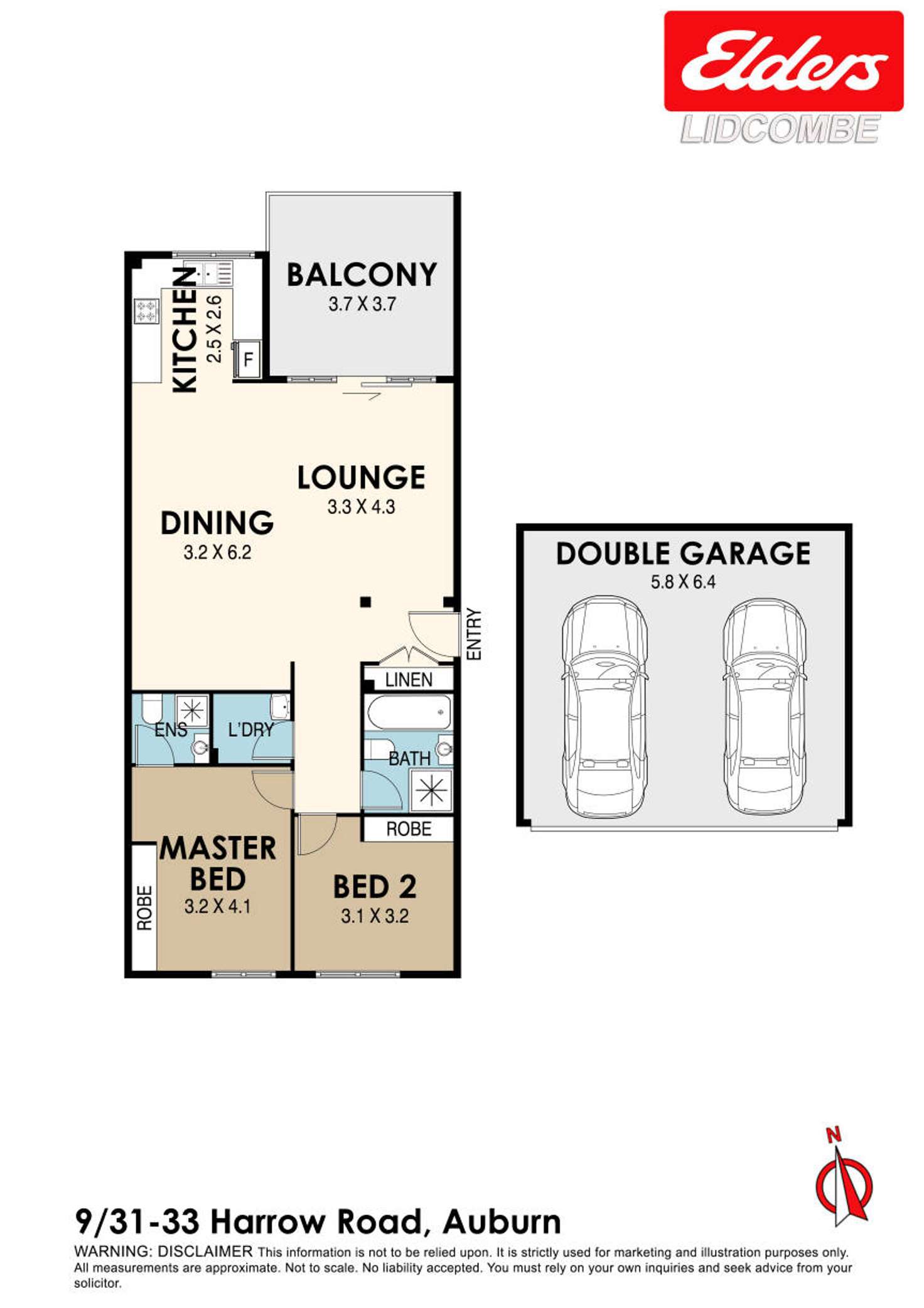 Floorplan of Homely apartment listing, 9/31-33 Harrow Road, Auburn NSW 2144