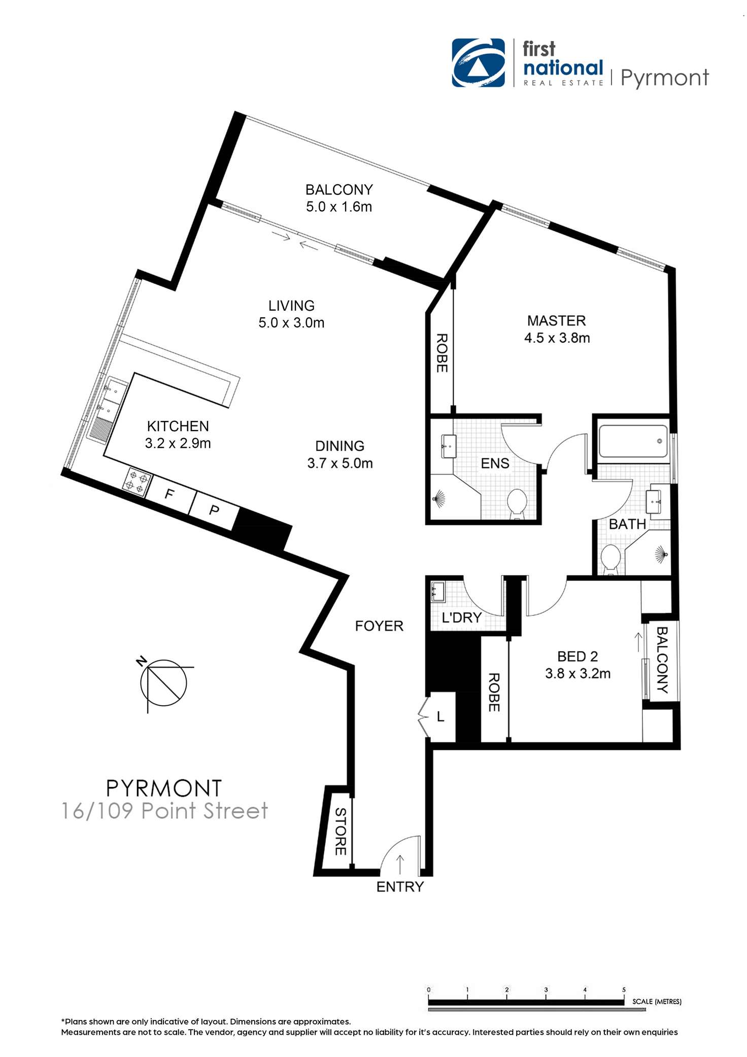 Floorplan of Homely apartment listing, 16/109 Point Street, Pyrmont NSW 2009