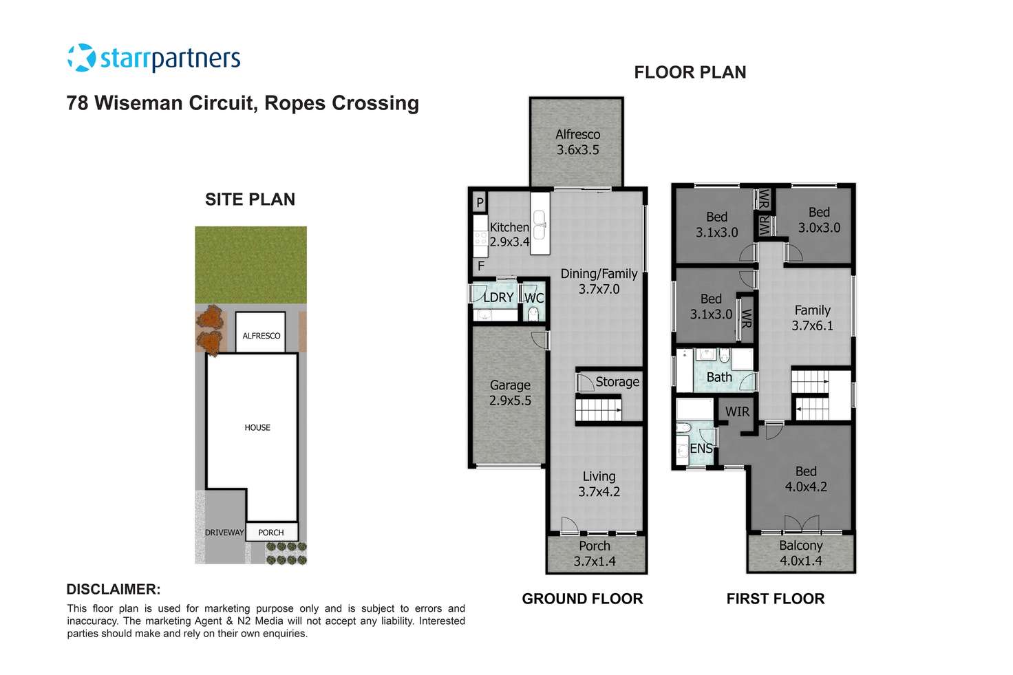 Floorplan of Homely house listing, 78 Wiseman Circuit, Ropes Crossing NSW 2760