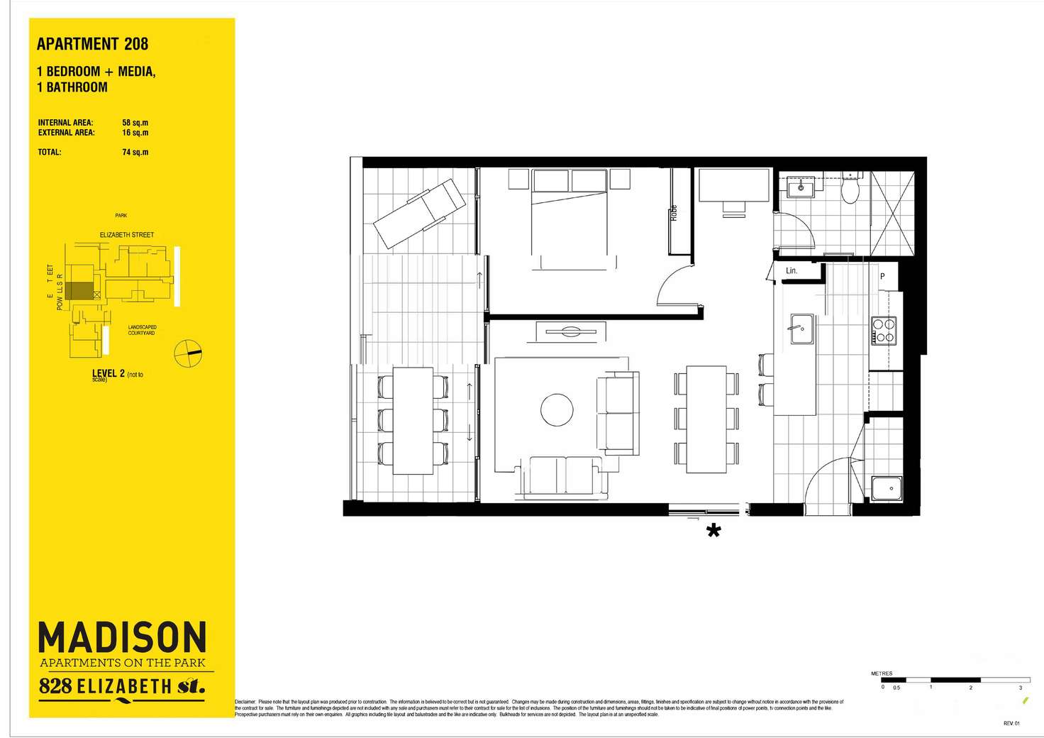 Floorplan of Homely apartment listing, 208/828 Elizabeth Street, Waterloo NSW 2017