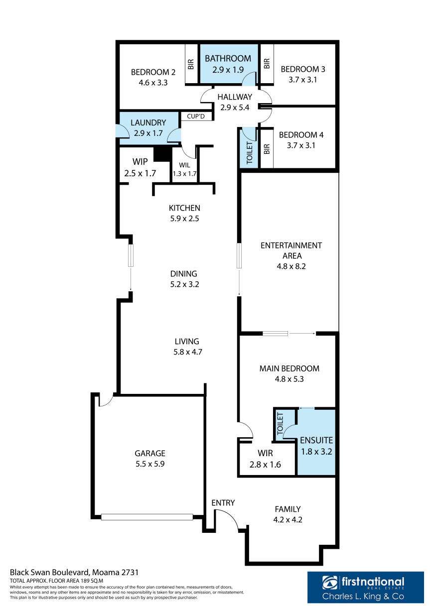 Floorplan of Homely house listing, 2 Black Swan Boulevard, Moama NSW 2731