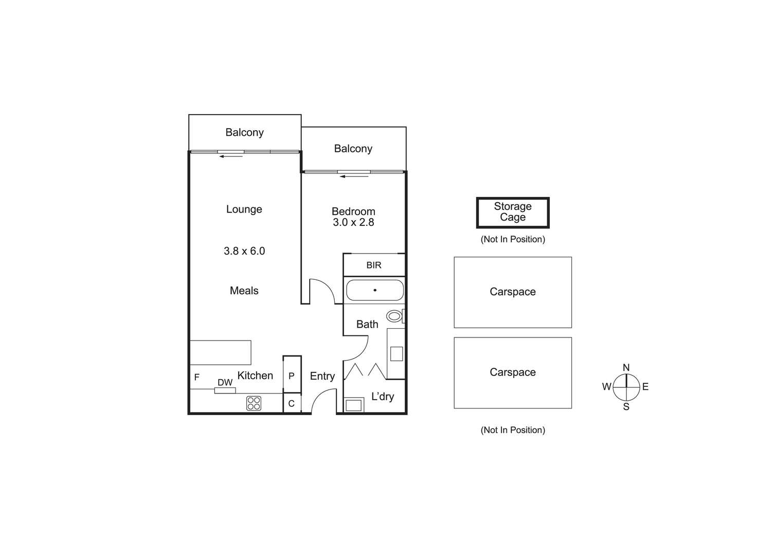 Floorplan of Homely apartment listing, 105/1 Roy Street, Melbourne VIC 3000