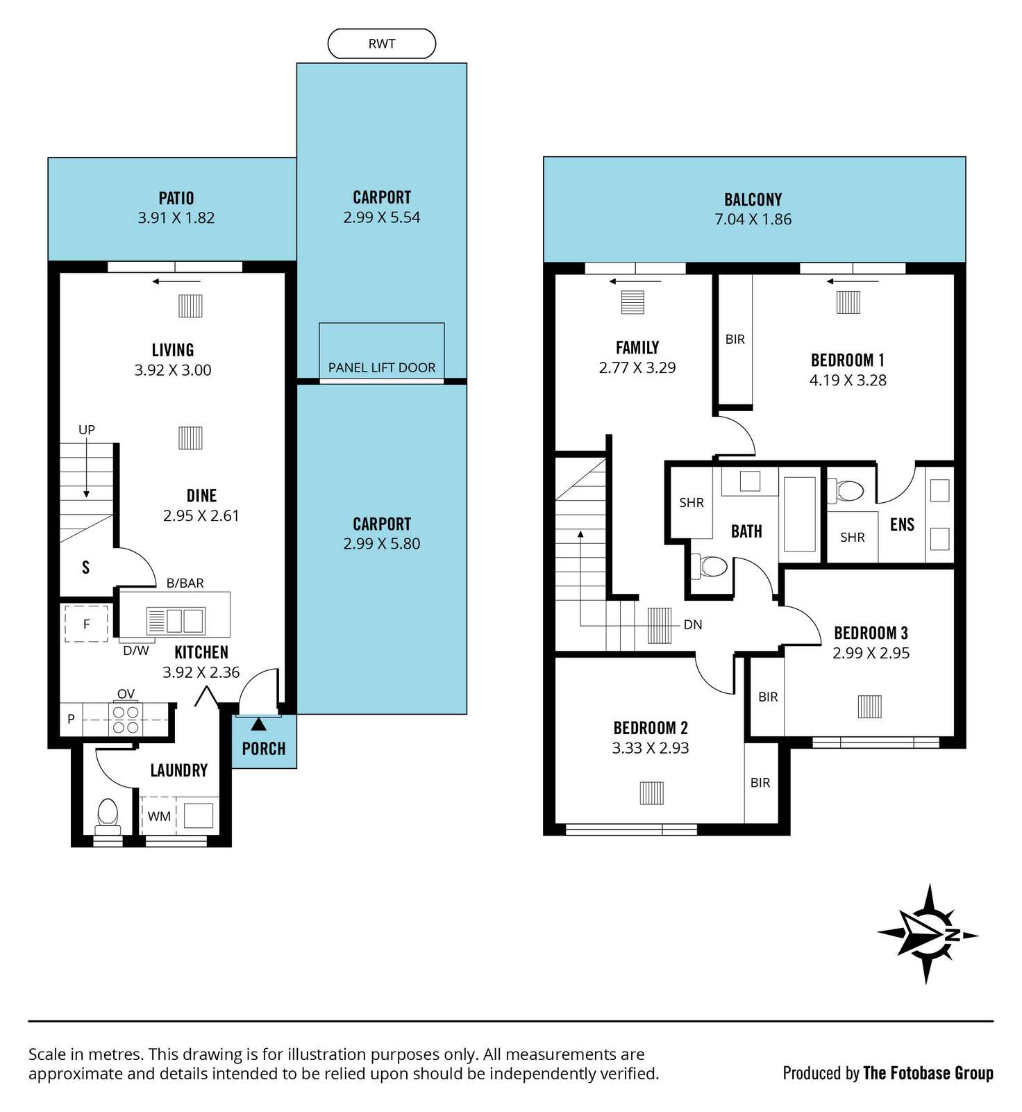 Floorplan of Homely townhouse listing, 19D Tennyson Street, Kurralta Park SA 5037