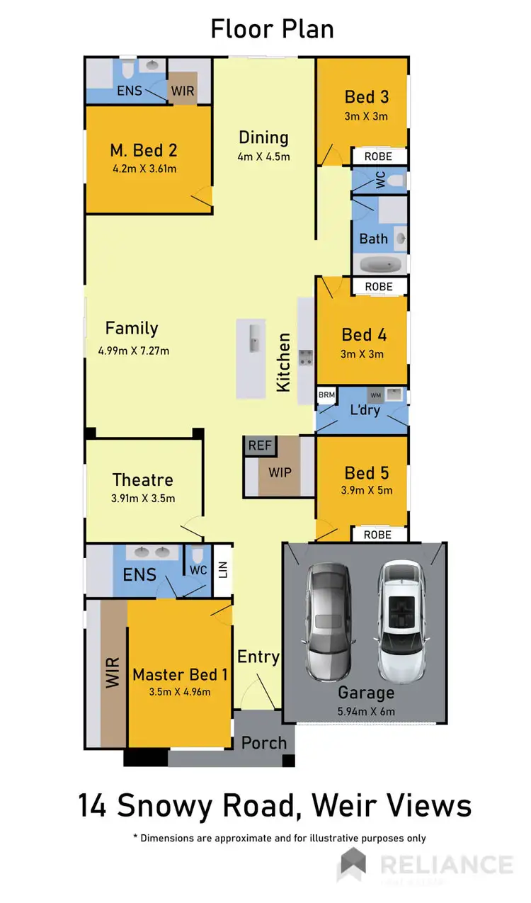Floorplan of Homely house listing, 14 Snowy Road, Weir Views VIC 3338