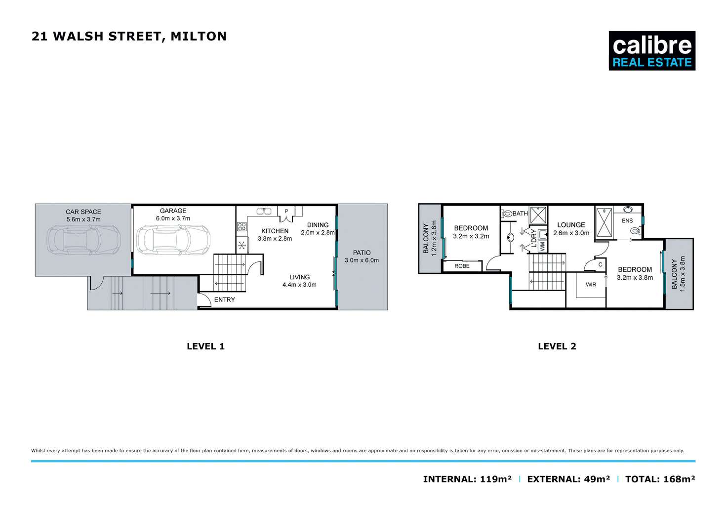 Floorplan of Homely townhouse listing, 21 Walsh Street, Milton QLD 4064