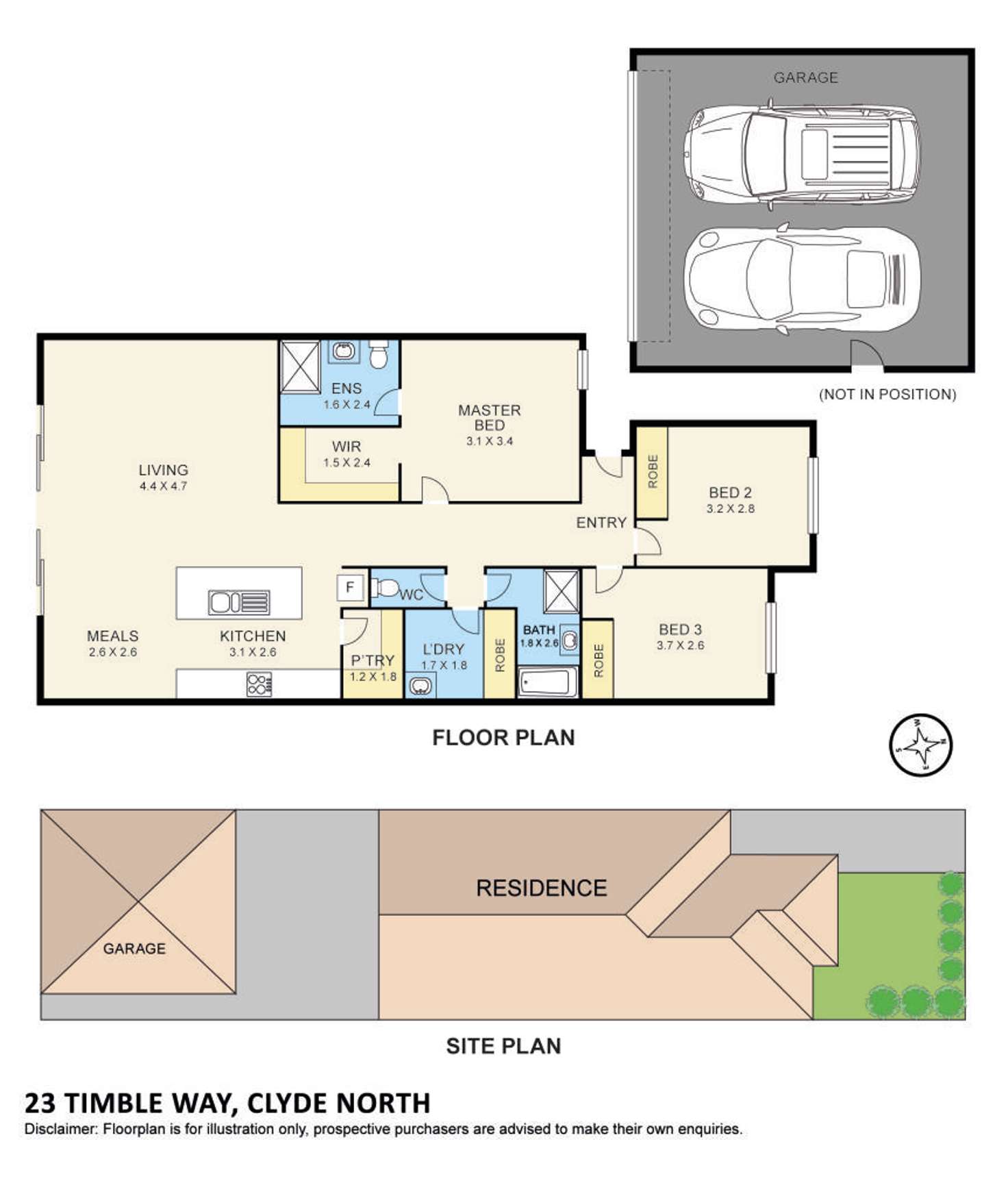 Floorplan of Homely house listing, 23 Timble Way, Clyde North VIC 3978