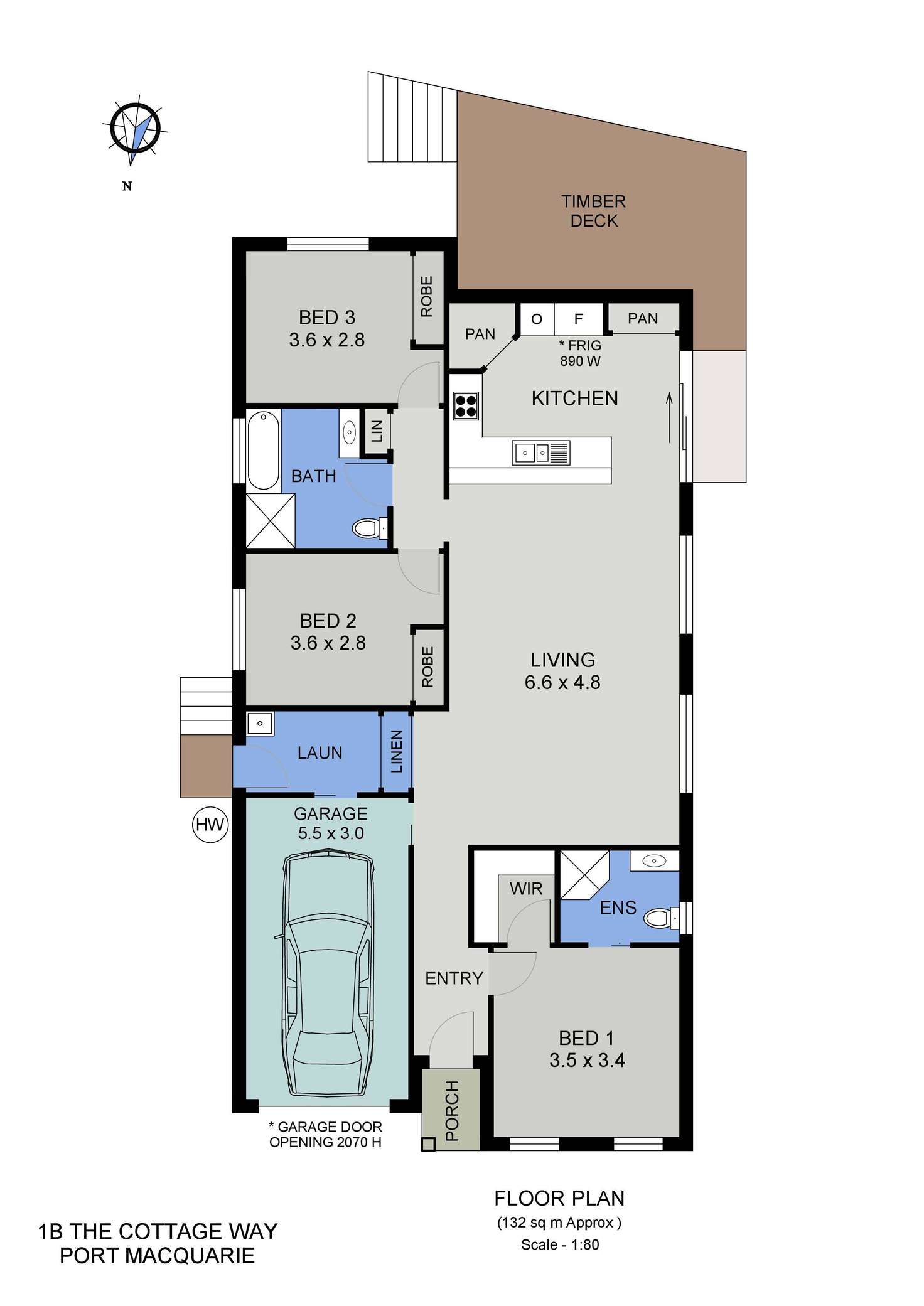 Floorplan of Homely house listing, 1B The Cottage Way, Port Macquarie NSW 2444