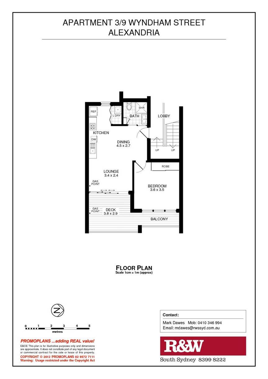 Floorplan of Homely apartment listing, 5/9 Wyndham Street, Alexandria NSW 2015