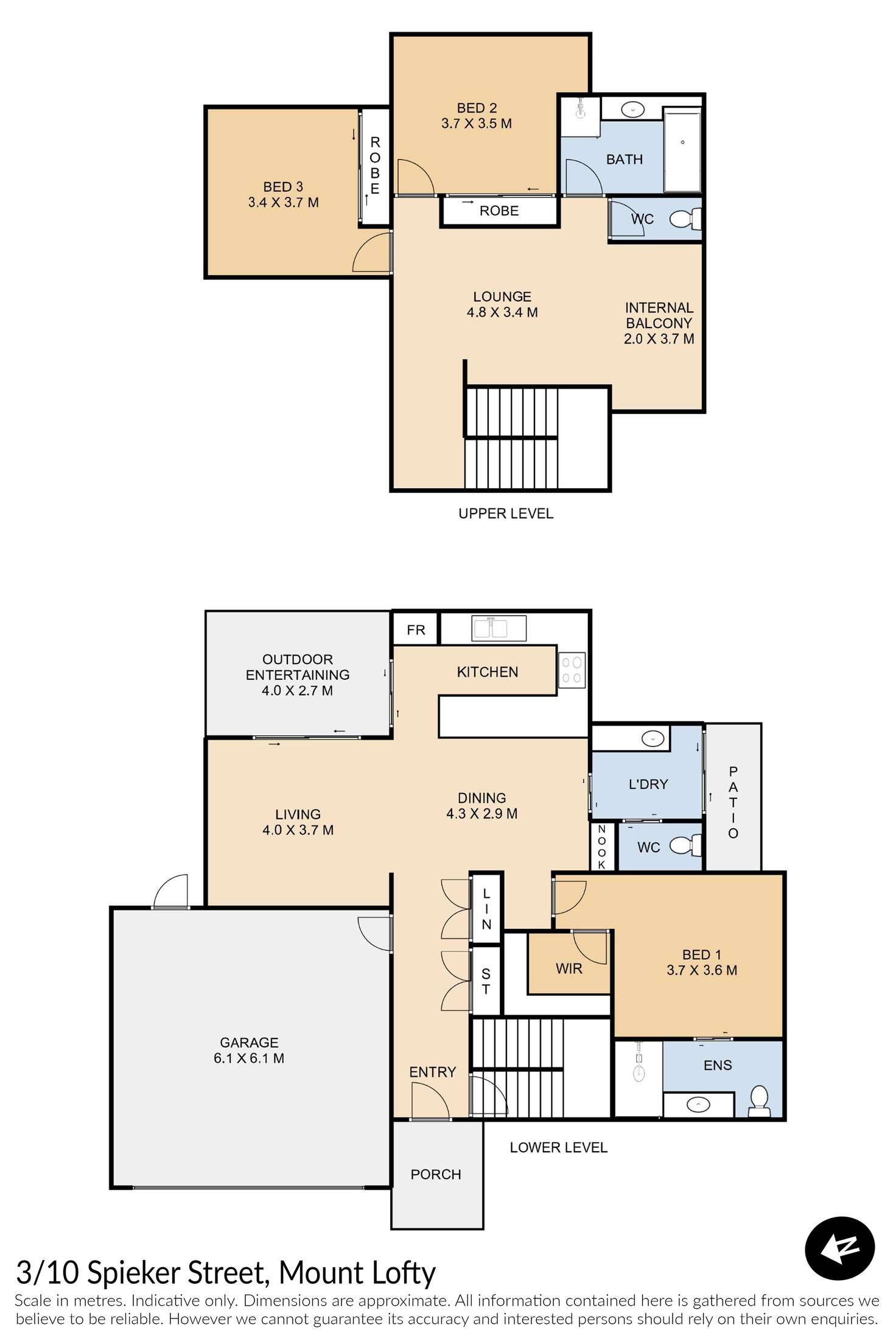 Floorplan of Homely townhouse listing, 3/10 Spieker Street, Mount Lofty QLD 4350
