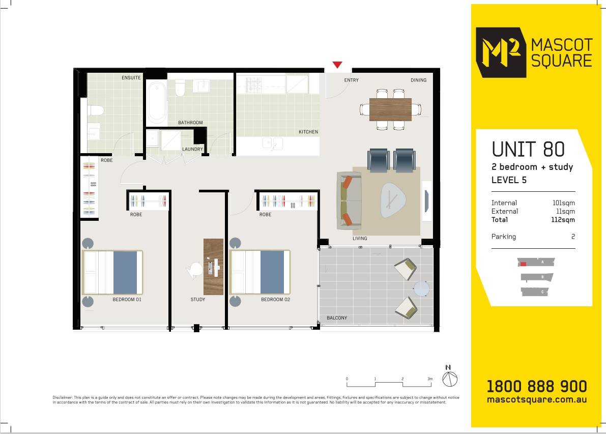 Floorplan of Homely apartment listing, 80/619-629 Gardeners Road, Mascot NSW 2020