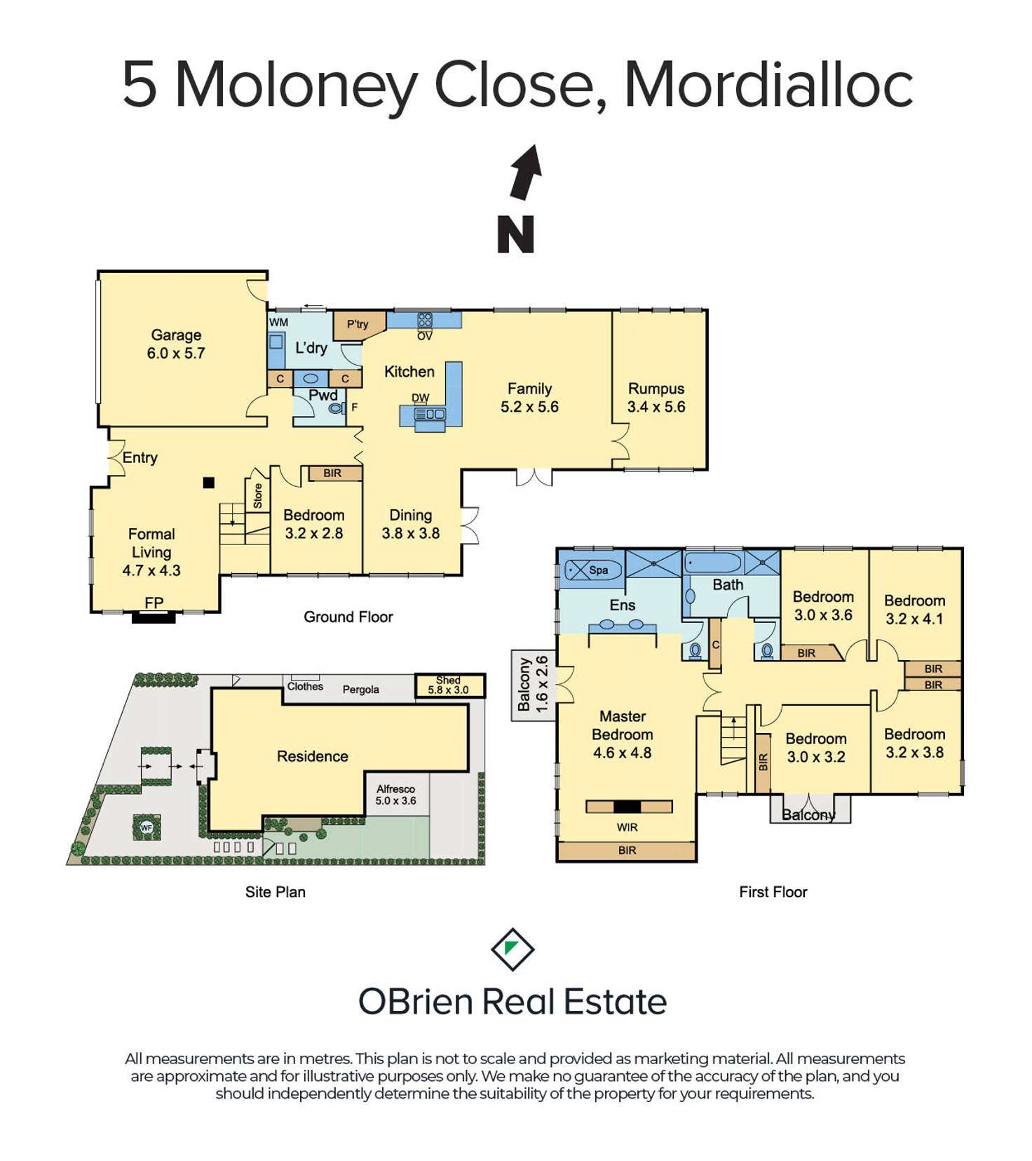 Floorplan of Homely house listing, 5 Moloney Close, Mordialloc VIC 3195