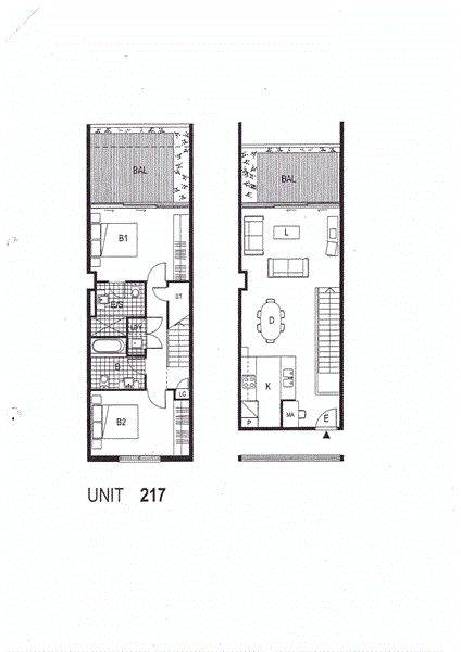 Floorplan of Homely apartment listing, 217/2-4 Powell Street, Waterloo NSW 2017