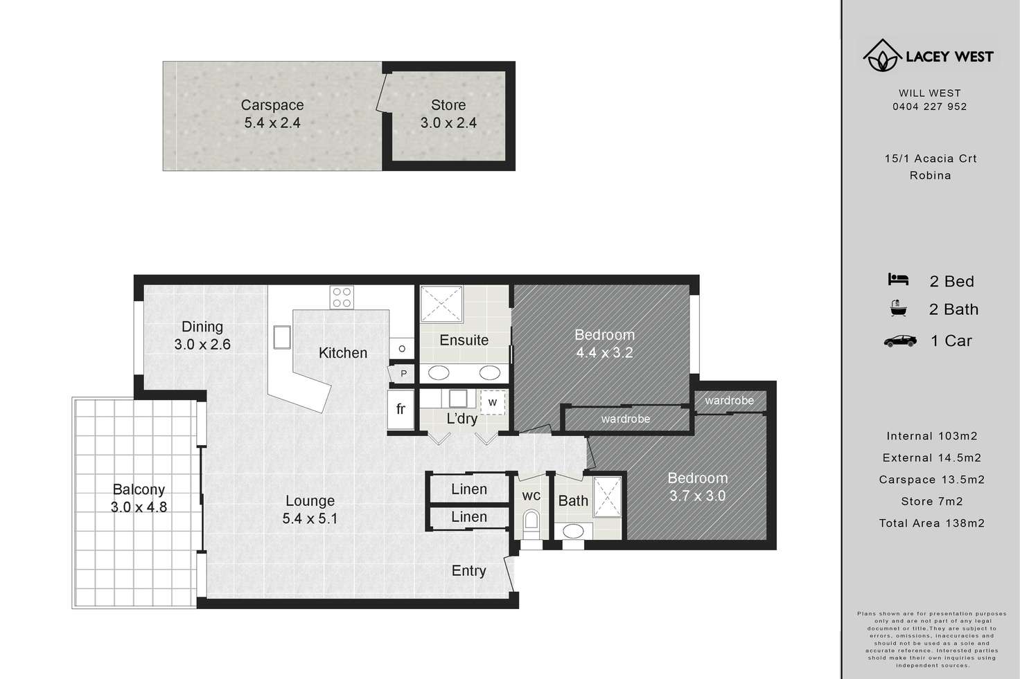 Floorplan of Homely unit listing, 15/1 Acacia Court, Robina QLD 4226