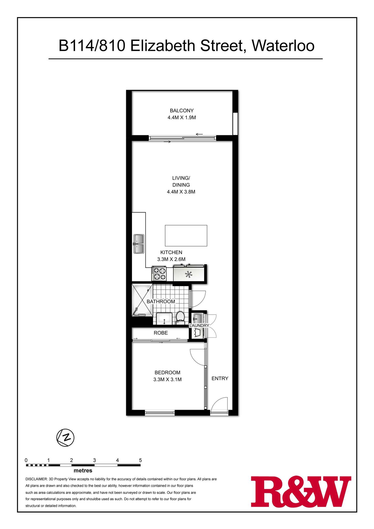 Floorplan of Homely apartment listing, B114/810-822 Elizabeth Street, Waterloo NSW 2017