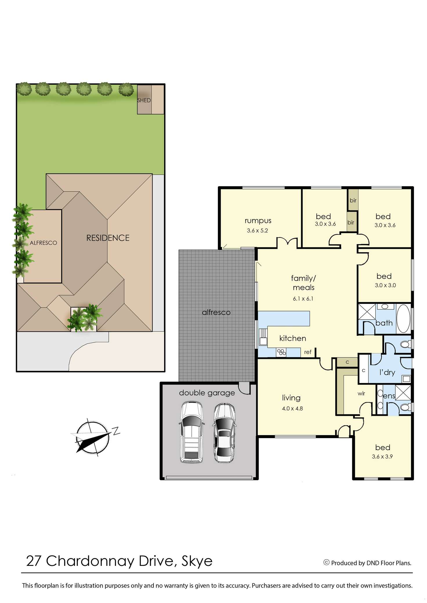 Floorplan of Homely house listing, 27 Chardonnay Drive, Skye VIC 3977