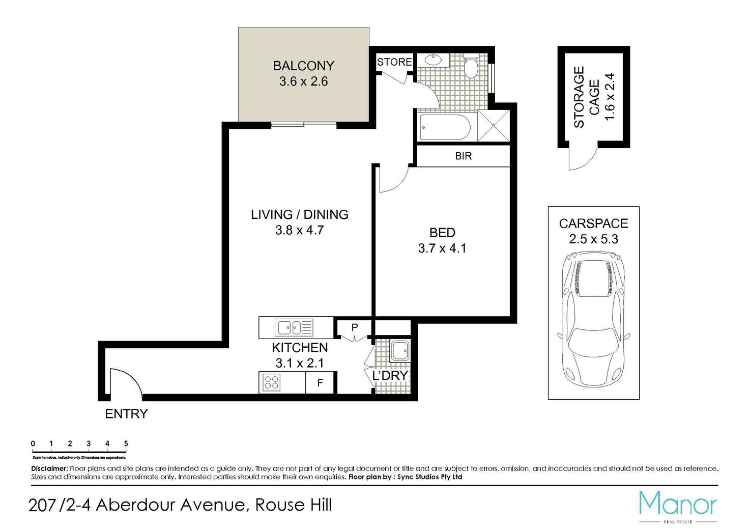 Floorplan of Homely unit listing, 207/2-4 Aberdour Avenue, Rouse Hill NSW 2155