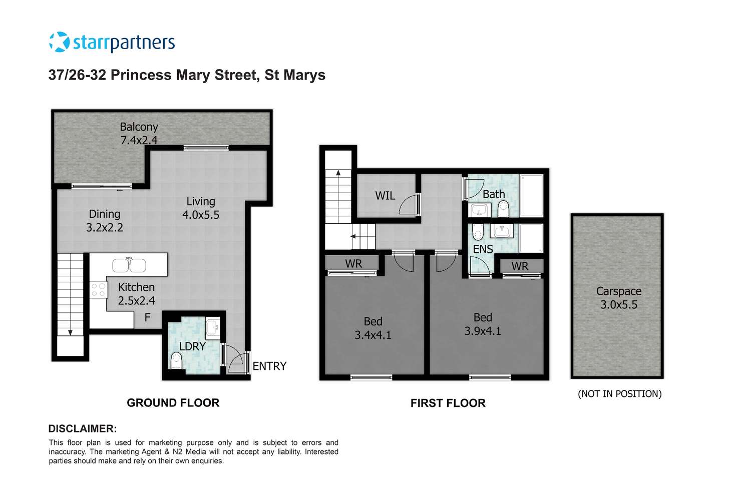 Floorplan of Homely unit listing, 37/26-32 Princess Mary Street, St Marys NSW 2760