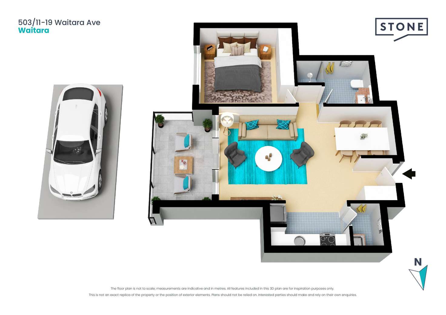 Floorplan of Homely apartment listing, 503/11-19 Waitara Avenue, Waitara NSW 2077