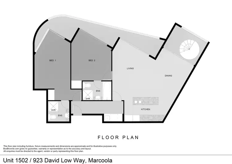 Floorplan of Homely unit listing, 1502/923 David Low Way, Marcoola QLD 4564