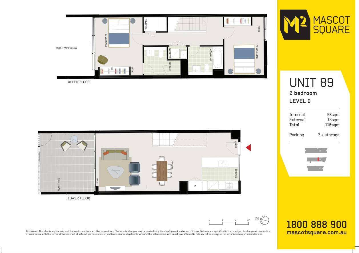 Floorplan of Homely apartment listing, 89/619 Gardeners Road, Mascot NSW 2020
