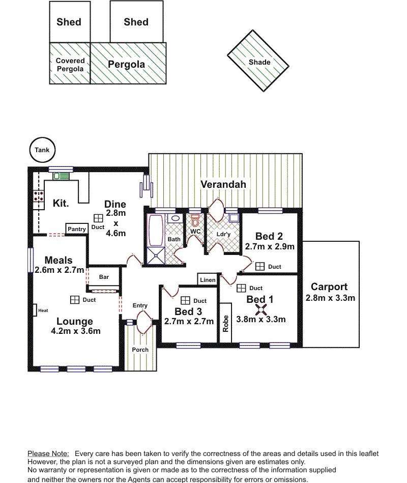 Floorplan of Homely house listing, 1 Bishop Street, Renown Park SA 5008
