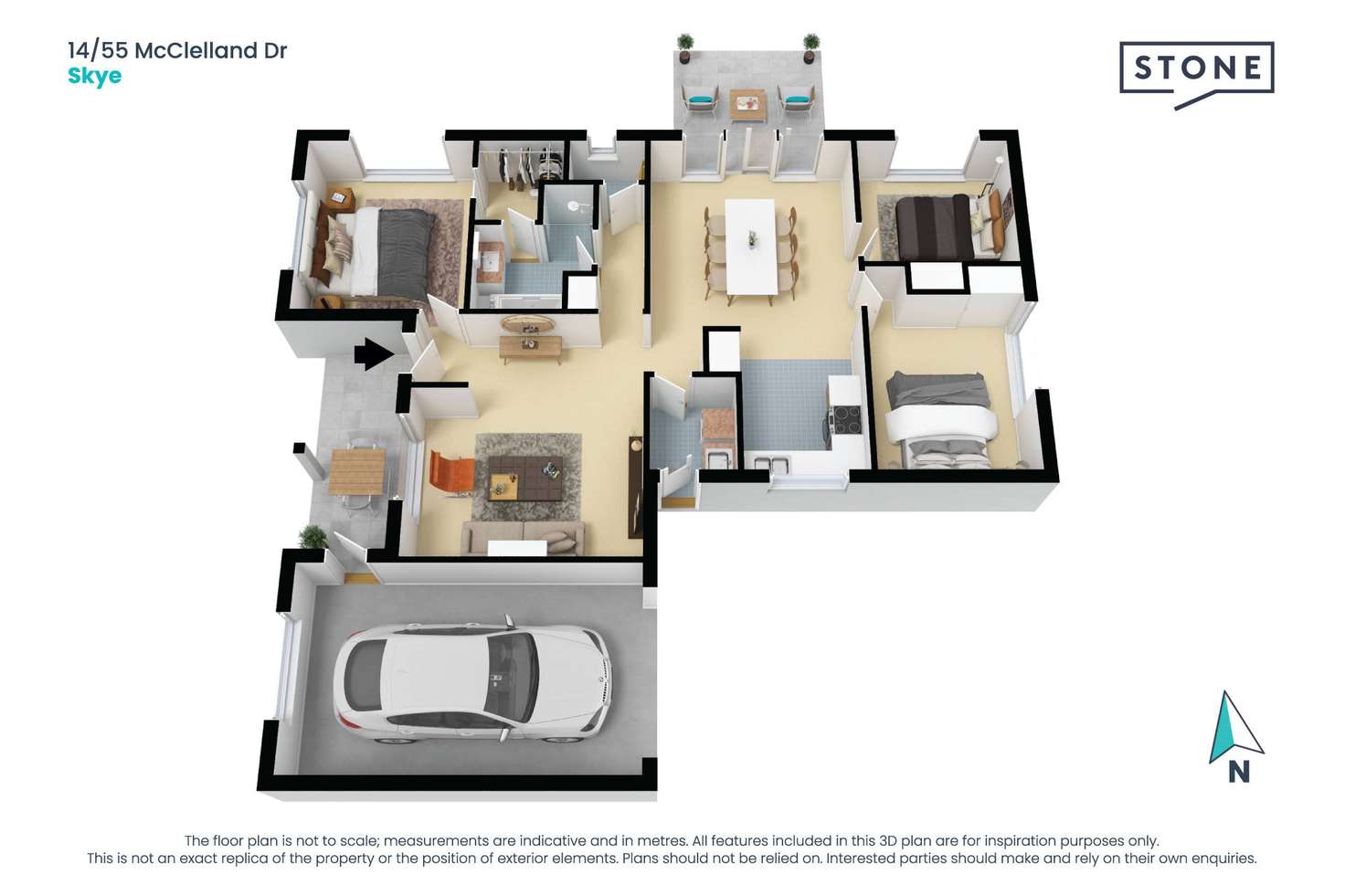 Floorplan of Homely unit listing, 14/55 McClelland Drive, Skye VIC 3977
