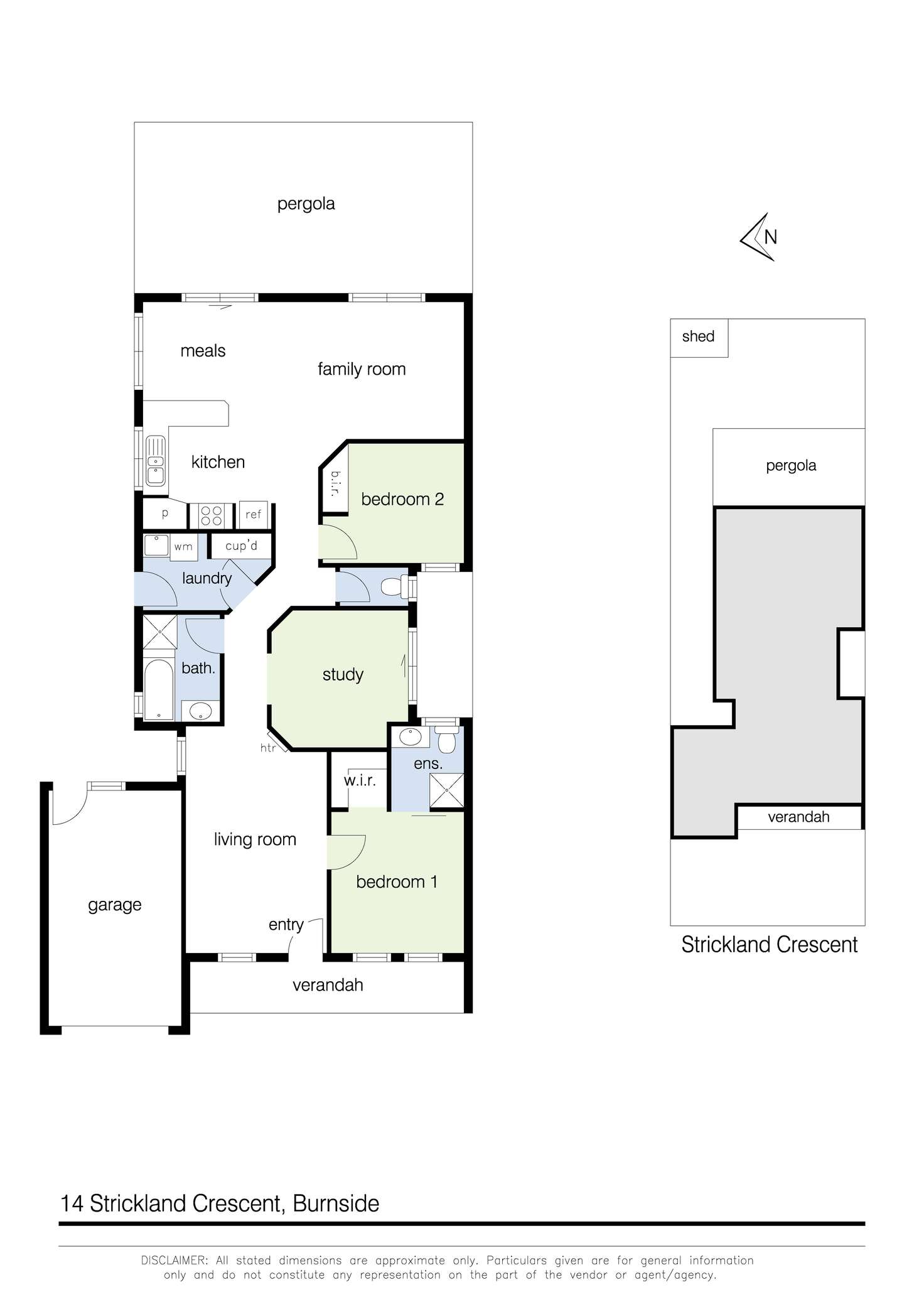 Floorplan of Homely house listing, 14 Strickland Crescent, Burnside VIC 3023