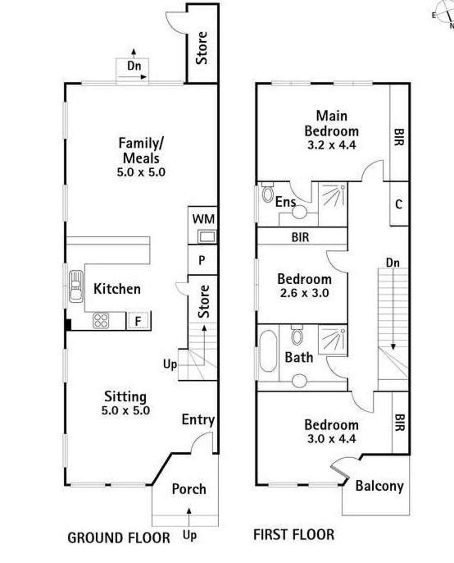 Floorplan of Homely townhouse listing, 2/66 Melrose Street, Mont Albert North VIC 3129