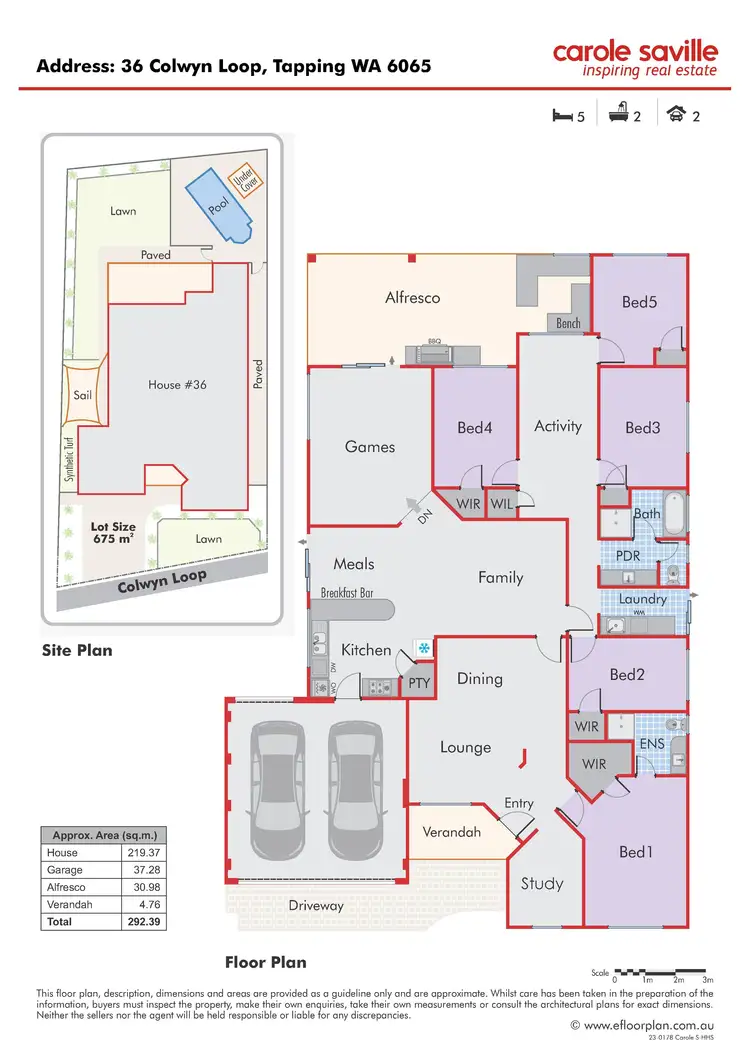 Floorplan of Homely house listing, 36 Colwyn Loop, Tapping WA 6065