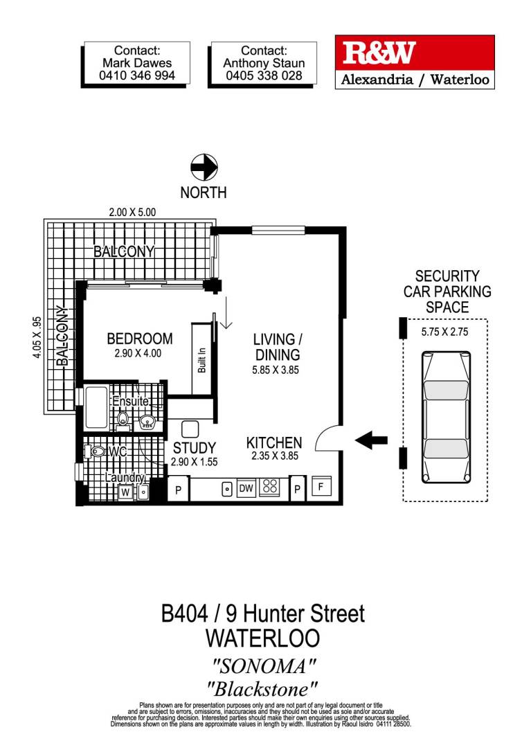 Floorplan of Homely apartment listing, B404/9 Hunter Street, Waterloo NSW 2017