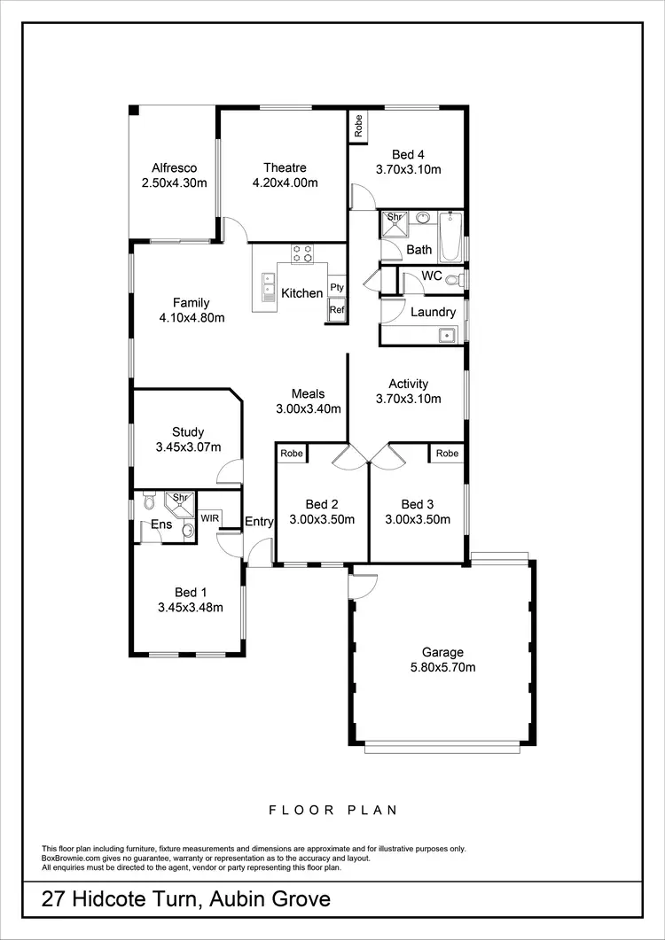Floorplan of Homely house listing, 27 Hidcote Turn, Aubin Grove WA 6164