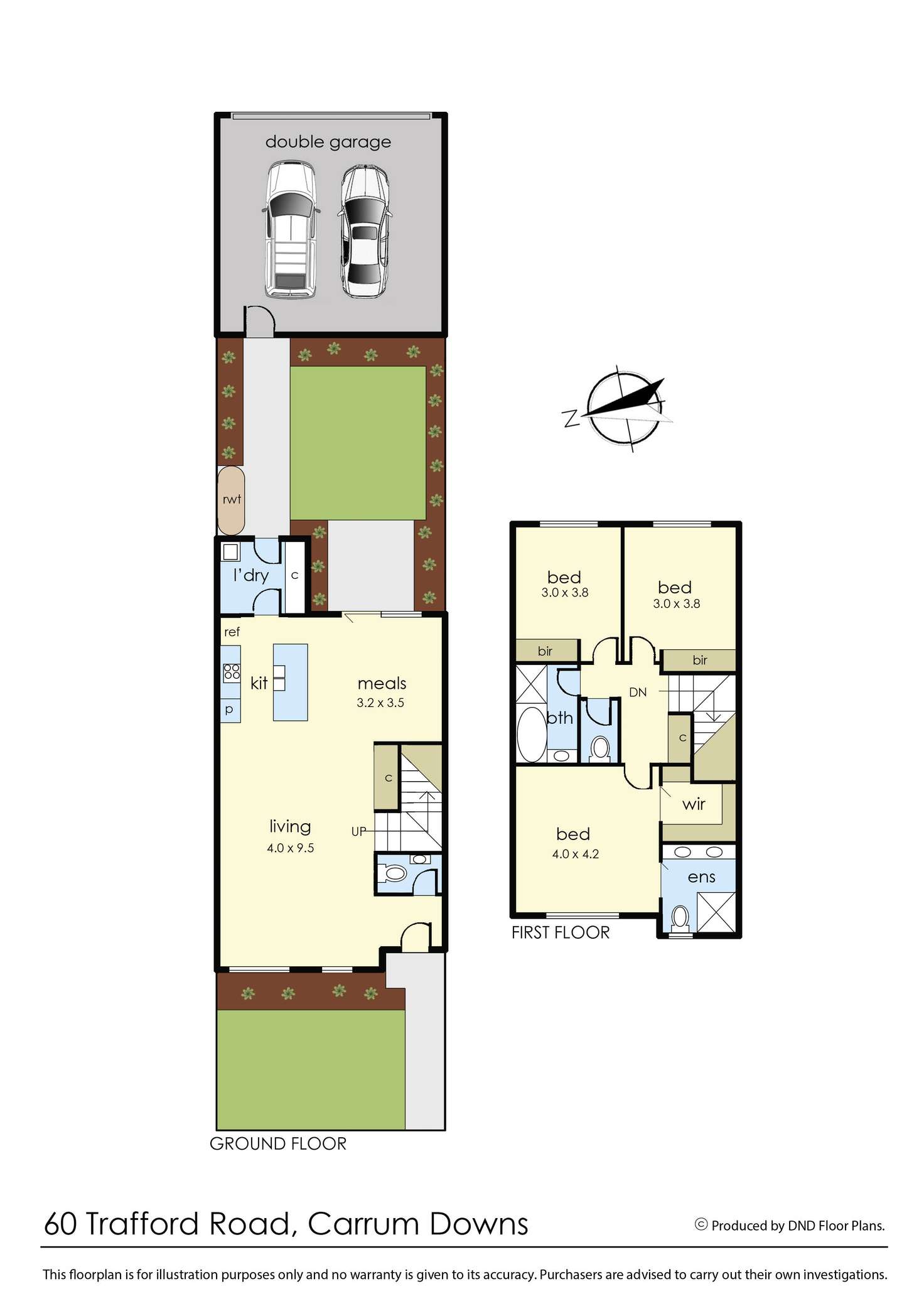 Floorplan of Homely townhouse listing, 60 Trafford Road, Carrum Downs VIC 3201