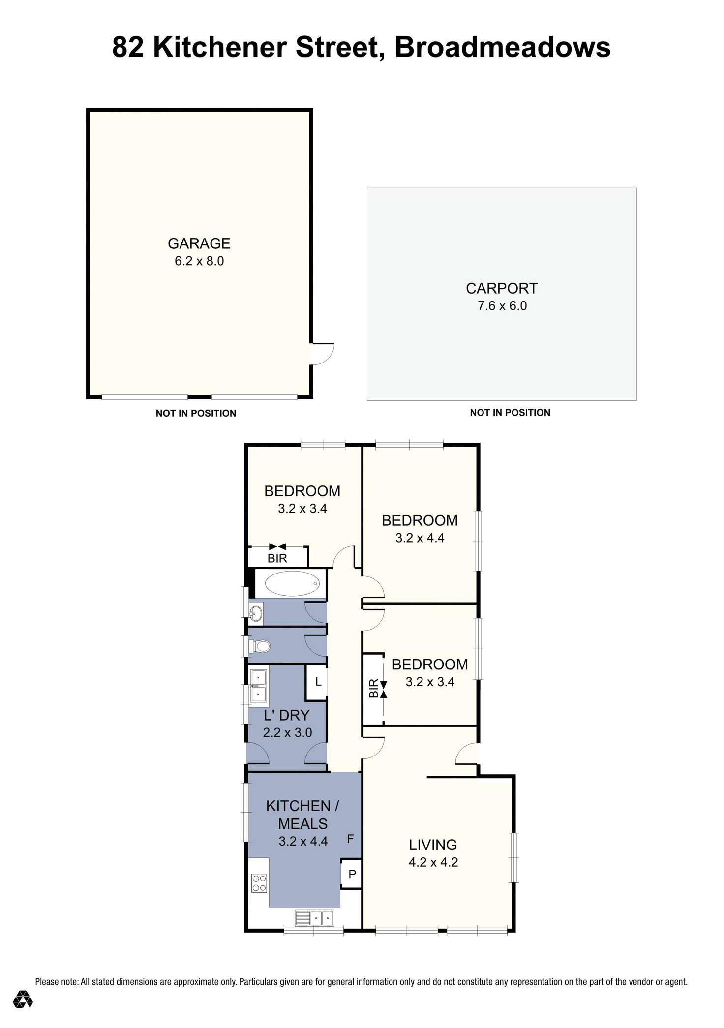 Floorplan of Homely house listing, 82 Kitchener Street, Broadmeadows VIC 3047