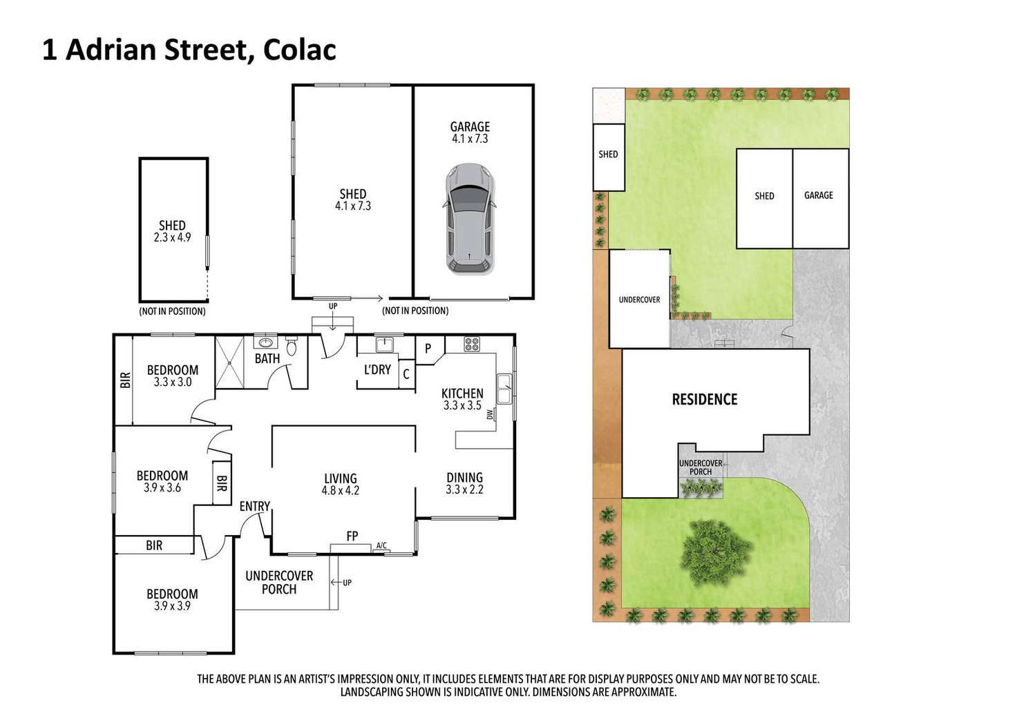 Floorplan of Homely house listing, 1 Adrian Street, Colac VIC 3250