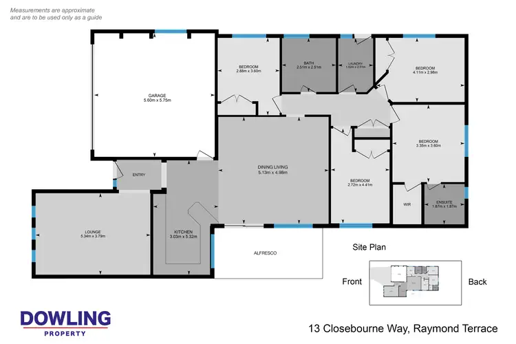 Floorplan of Homely house listing, 13 Closebourne Way, Raymond Terrace NSW 2324