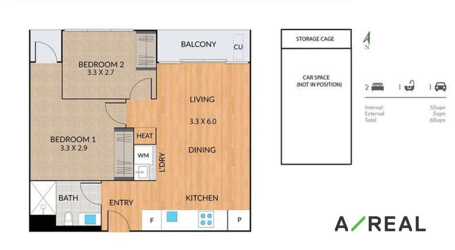 Floorplan of Homely apartment listing, 329/555 St Kilda Road, Melbourne VIC 3000